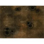 44'' x 60'' Battle Mat Gridded War-Gaming Mat for Warhammer 40K, Dungeons and Dragons, Wargame RPG and Other Tabletop Games - Made of Synthetic Leather, Wasteland Patterned