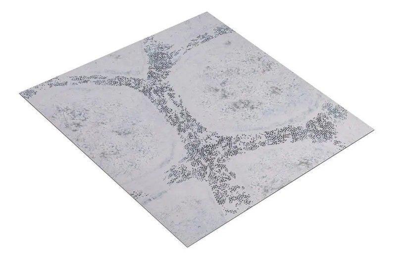 Terrain Winter Snowscape Game Mat 2x2 - Neoprene Playmat for Warhammer, D&D, Frostgrave and More