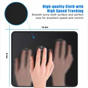 Washable computer mouse pad with non-slip rubber base, high quality texture