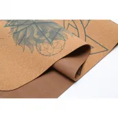 Lightweight and Portable Cork Rubber Yoga Mat for On-the-Go Yogis