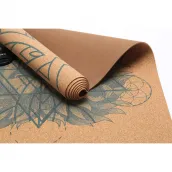 Lightweight and Portable Cork Rubber Yoga Mat for On-the-Go Yogis