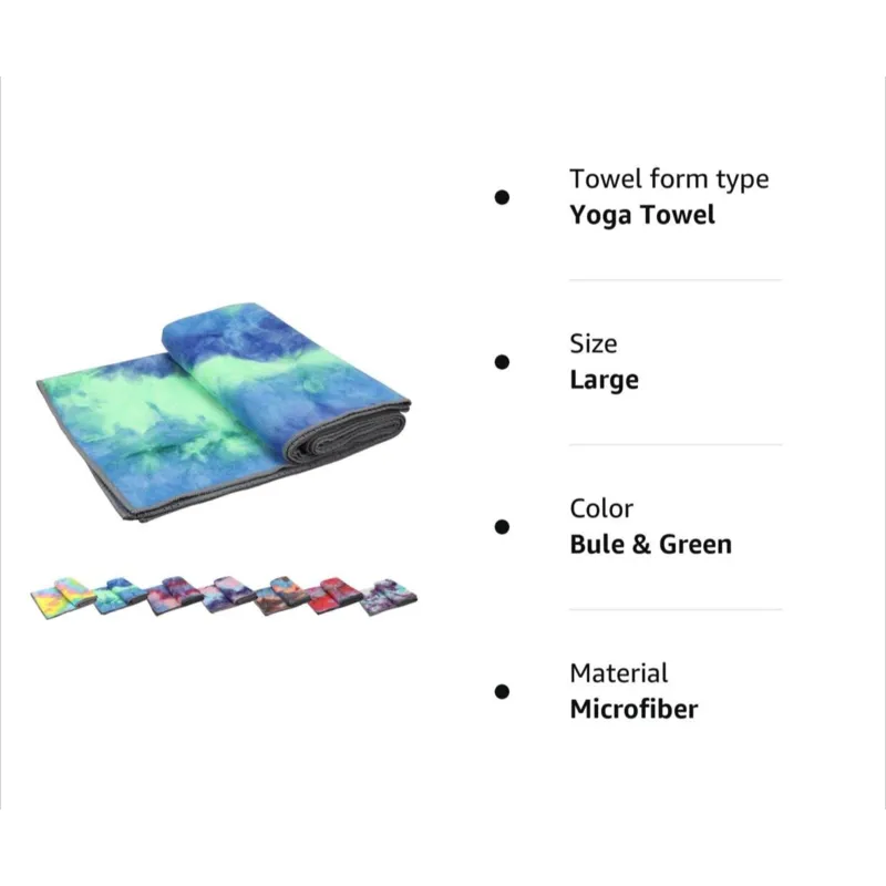 60.96 cm x 182.88 cm 100%Water absorbent and odorless microfiber yoga mat