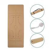 100% Eco Friendly Cork & Rubber, Lightweight with Perfect Size (72” x 24”) and 4mm Thick Innovative Exercise Mat for Hot Yoga