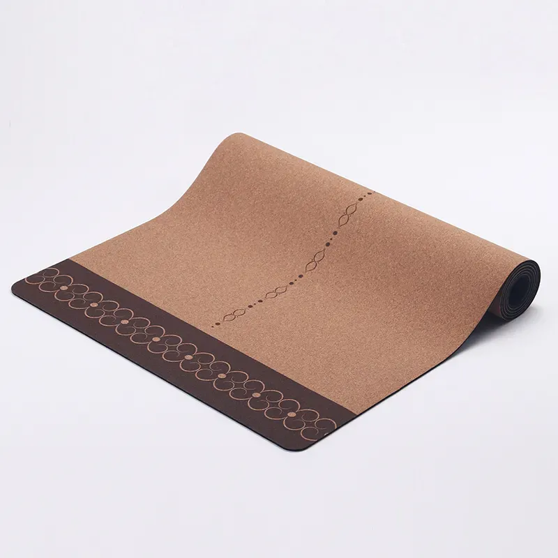 72 x 24in Cork Exercise Mat with Rubber Padding and Carrying Loop