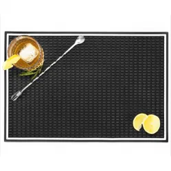 Rubber countertop home bar mat - for mixing, glass drying and spill-proofing