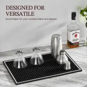 Rubber countertop home bar mat - for mixing, glass drying and spill-proofing