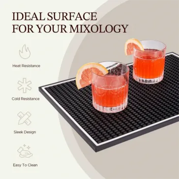 The large bar mat is stylish and beautiful to meet the needs of every bartender