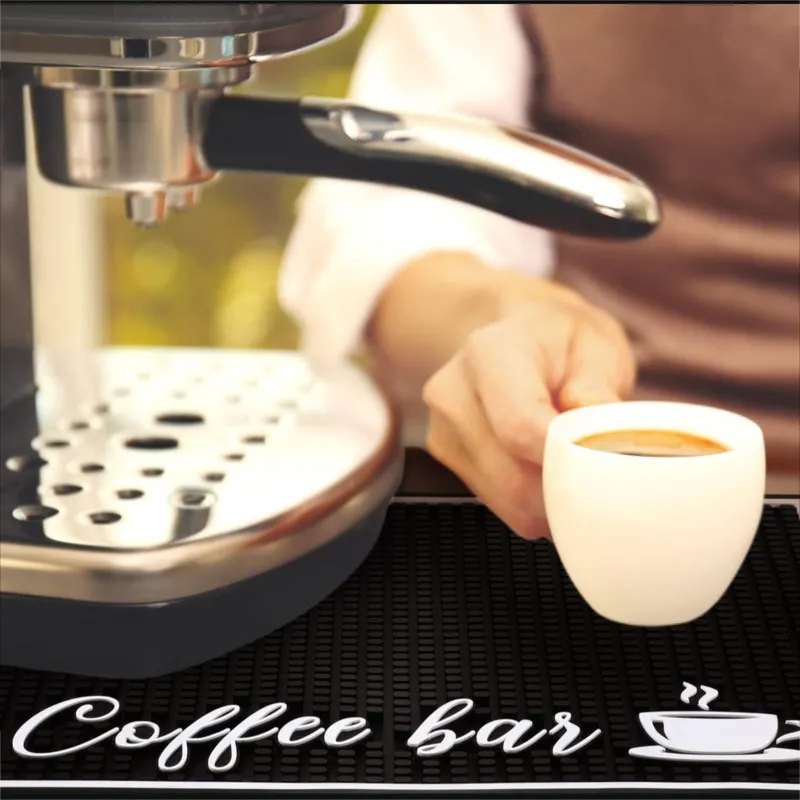 Stylish 45 x 30 cm service bar mat with 1 cm thick bar accessory coffee machine mat