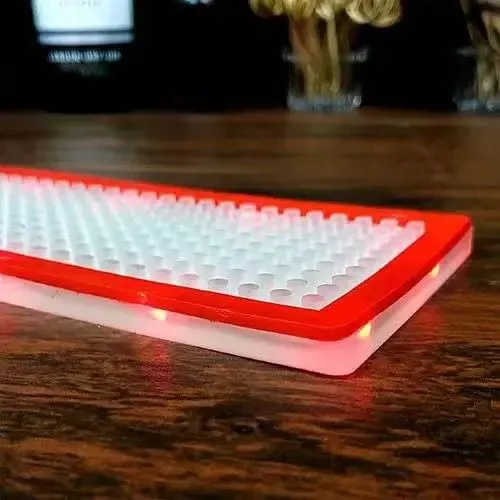 Rectangular, square, round can be customized size brand pattern soft PVC material bar LED bar mat