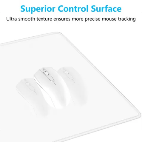 Waterproof computer keyboard pad with non-slip base White rubber mouse pad Blank sublimation pad in stock