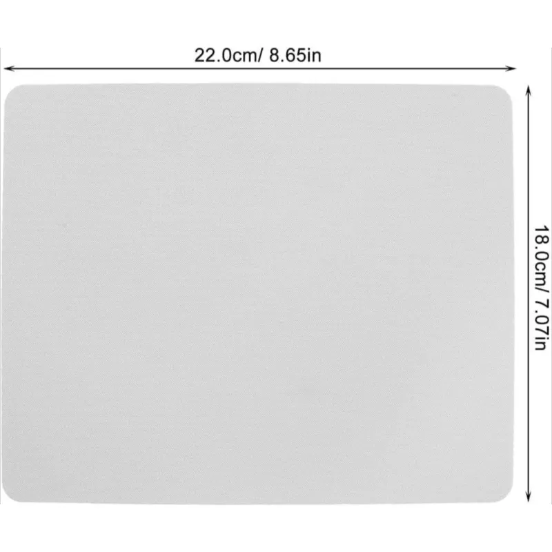 Rectangular white sublimation mouse pad for sublimation transfer hot press printing