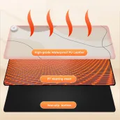 Brown heated mouse Pad hand warmer with 3 heat levels