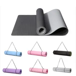 183 x 61 x 0.6 cm (grey/black) Gym mat, yoga mat, fitness mat