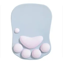 3D silicone gel cat paw mouse pad with wrist support