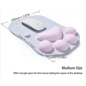 3D silicone gel cat paw mouse pad with wrist support