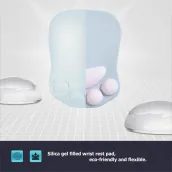 3D silicone gel cat paw mouse pad with wrist support