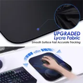 Large smooth microfiber memory foam ergonomic mouse pad