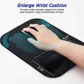 Large smooth microfiber memory foam ergonomic mouse pad