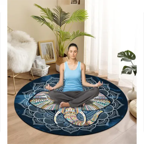 Deluxe suede large circular meditation Pilates yoga mat