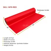 Red Neoprene Floor Protection Runner 27" X 20' X 1.5MM