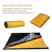 Eco-friendly natural rubber and suede 1/16 inch thin non-slip foldable travel yoga mat