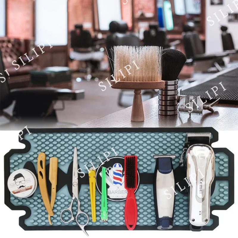 SILIPI Rubber Barber Station Mat, Heat Resistant Anti Slip Hair Salon Service Mat