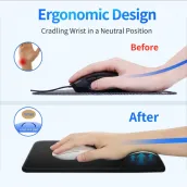 Ergonomic mouse pad, wrist support, mouse pad