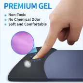 Gradient dark blue comfortable gel wrist and non-slip PU base for pain relief, computer, laptop, office, home