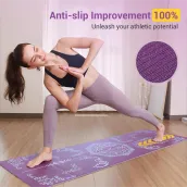 Eco-friendly PVC travel yoga mat Folding yoga mat can be packed with double-sided non-slip printed yoga mat