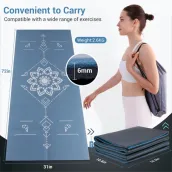 5mm&6mm thick large Pilates mat Foldable travel Yoga mat non-slip high-density floor exercise mat