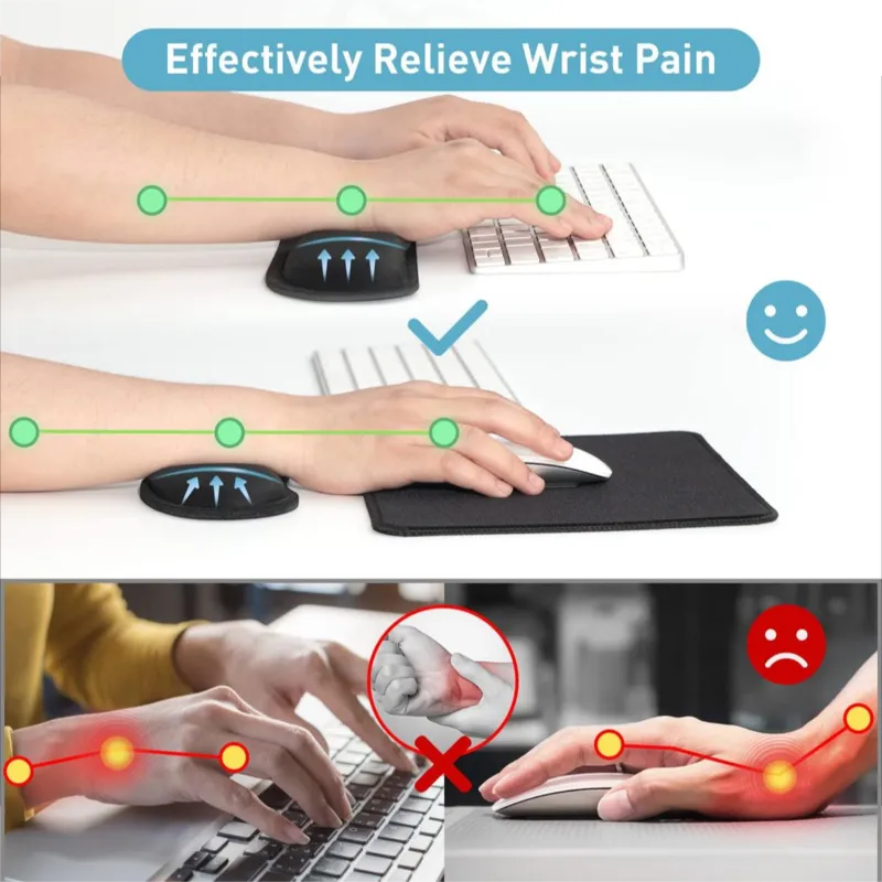 Long keyboard wrist rest to relieve hand fatigue suitable for laptop, home and office