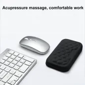 Black keyboard handball pad, memory foam wrist support, reduce arm load, elbow fatigue during computer use