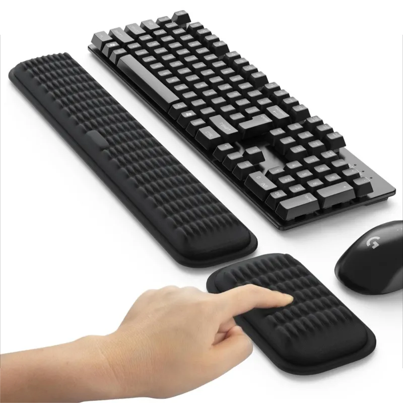 Ergonomic wrist rest for keyboard and mouse