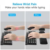 Ergonomic wrist rest for keyboard and mouse