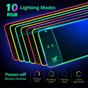 800 x 300 x 4 mm RGB Gaming mouse pad 10 lighting modes with 10 W fast charging