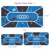 24 x 47 Inch Texas Hold'em Poker Mat | Portable Poker Table Top