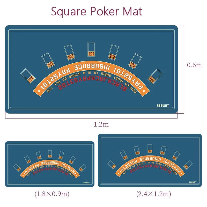 Custom Poker Table Mats,Portable Texas Hold'em Poker Table Mat