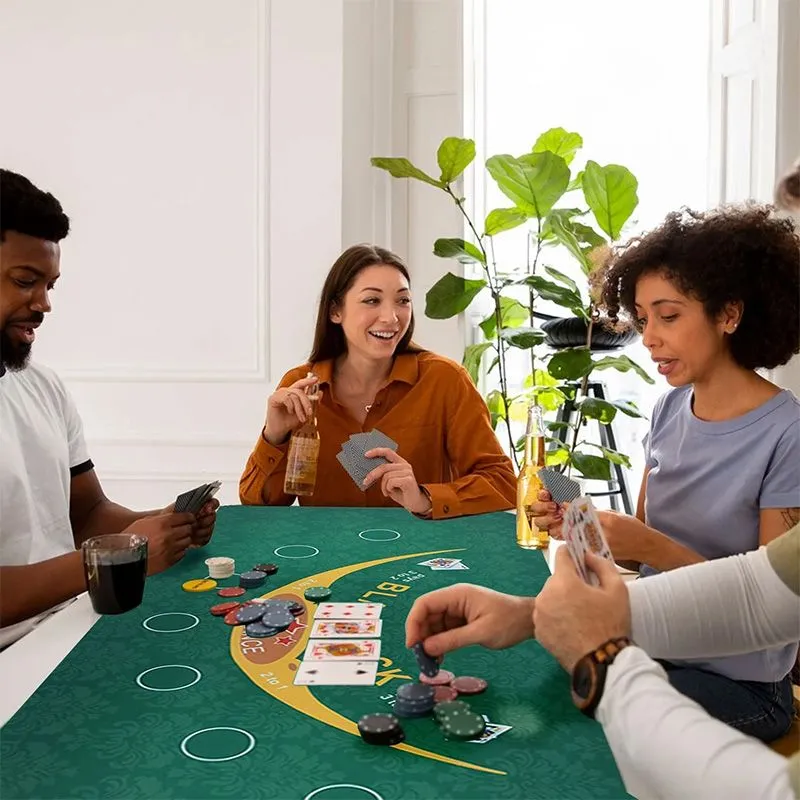 Custom Poker Table Mats,Portable Texas Hold'em Poker Table Mat