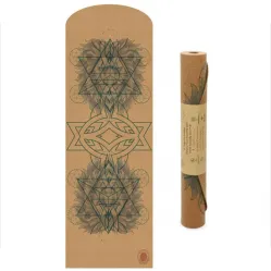 5 mm thick non-slip quality natural rubber cork yoga mat