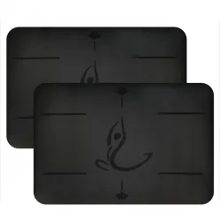 Black 23.62x15.74x0.17 inch non-slip, environmentally friendly and biodegradable, sweatproof yoga mat