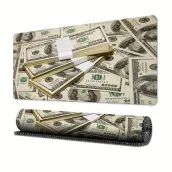 SILIPI Customized Dollar Currency Pattern Desk Mat Large Mouse Pad