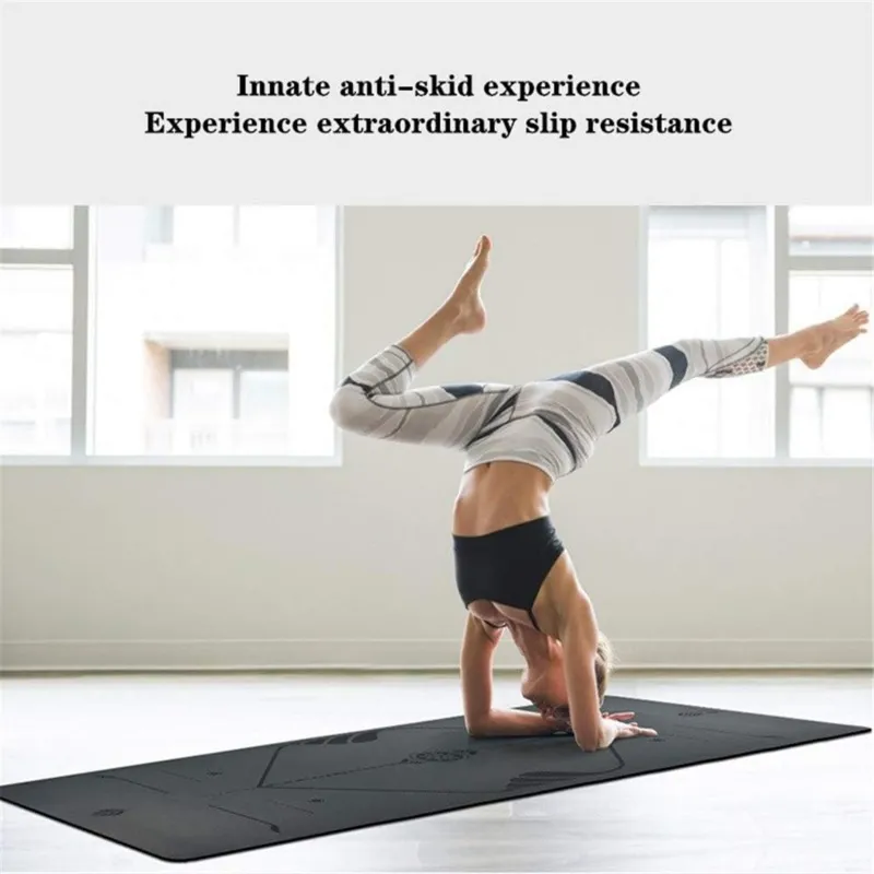 Natural rubber Pilates travel anti-slip gym PU yoga mat