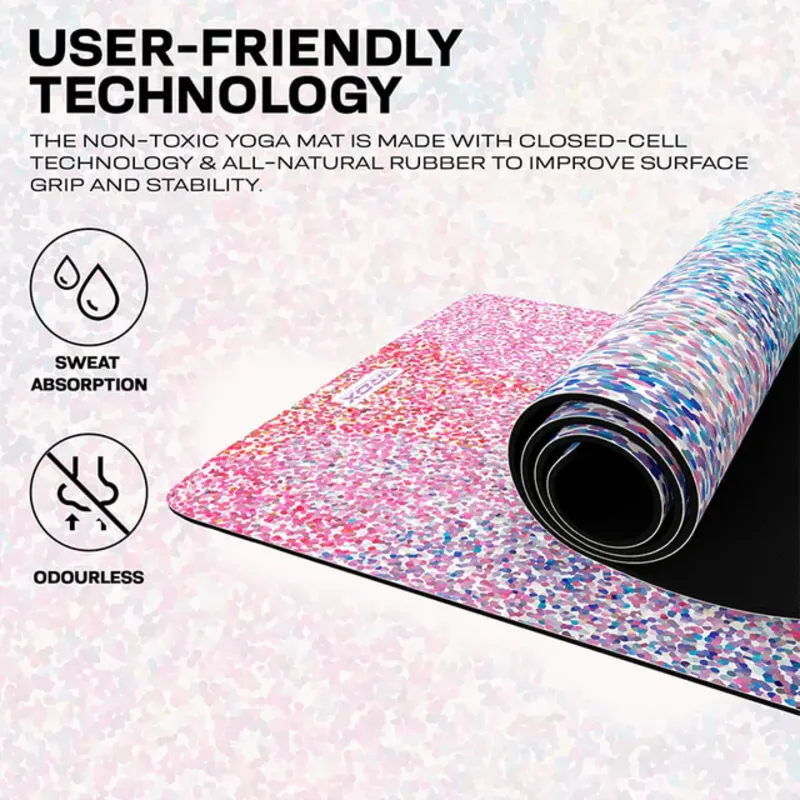 6 mm PU natural rubber yoga mat waterproof material