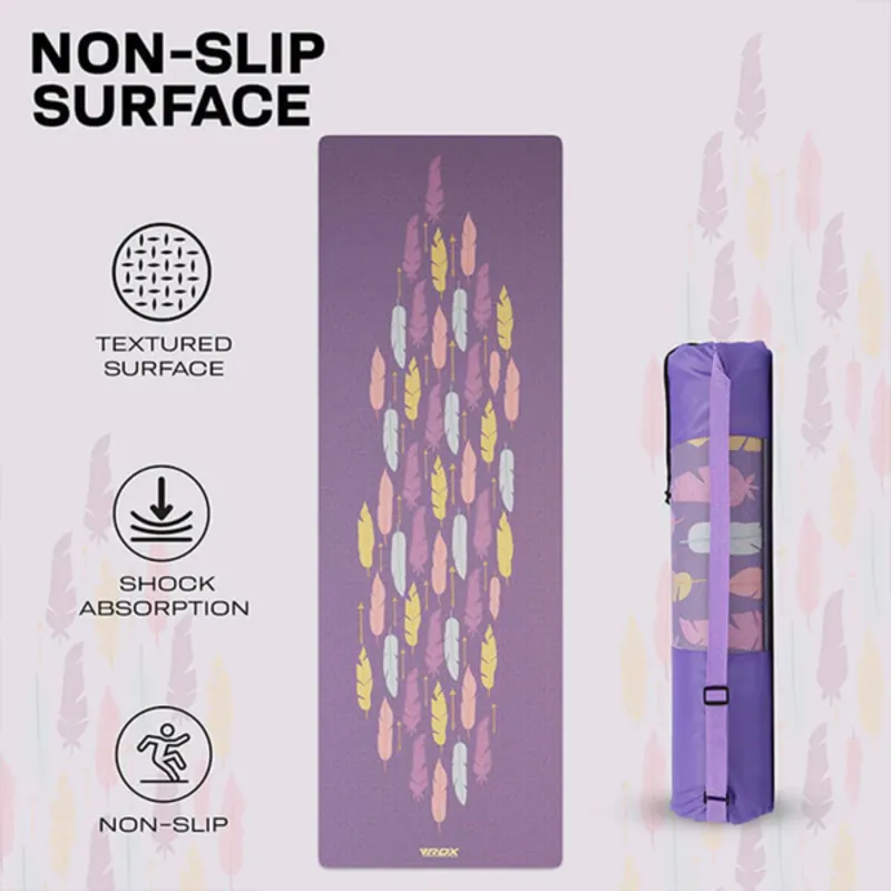 183 x 61 x 0.6 cm Purple non-slip portable Design Sweat absorbent - Sweat resistant natural rubber yoga mat