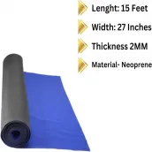 20' x 27" Blue Neoprene Floor Runner - Non Skid Bottom, Protect All Floor Surfaces