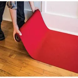 Red non-slip bottom 27 x 20 neoprene floor runner