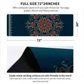 72 "long x 24" wide x 1.5 mm thick non-slip fitness workout yoga mat