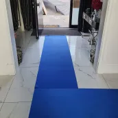 20' x 27" Blue Neoprene Floor Runner - Non Skid Bottom, Protect All Floor Surfaces