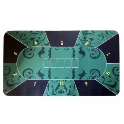 Rectangular 1.8 m poker mat 2 mm thick rubber cloth for gambling tables