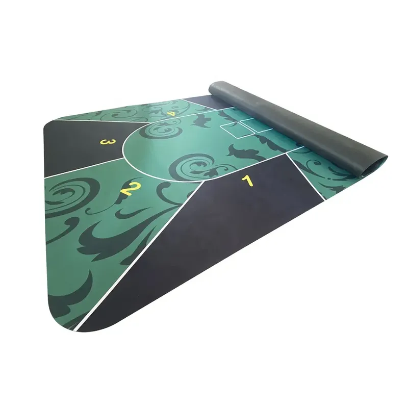 Rectangular 1.8 m poker mat 2 mm thick rubber cloth for gambling tables